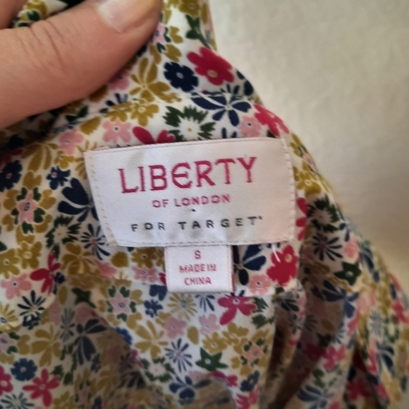 Liberty of London X Target Sleeveless Floral Top Ruffled S - Picture 4 of 6